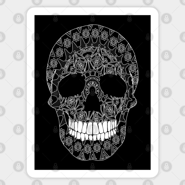 Mandala Skull Sticker by Nuletto